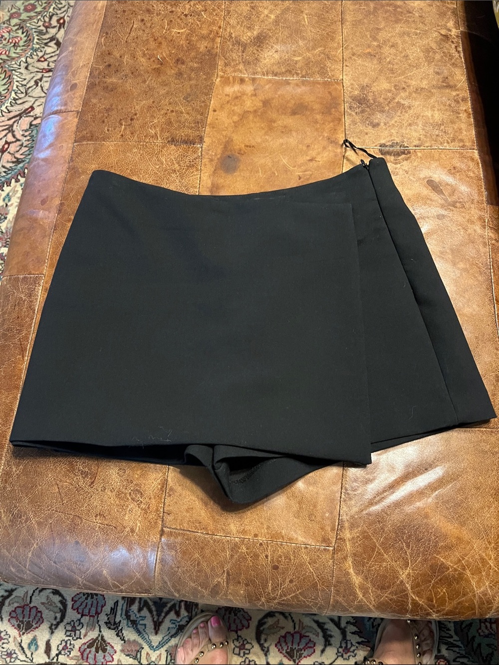 Zara asymmetrical black skirt